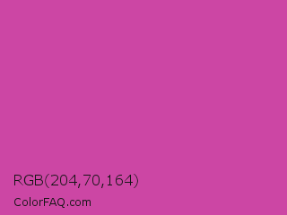 RGB 204,70,164 Color Image