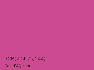 RGB 204,75,144 Color Image