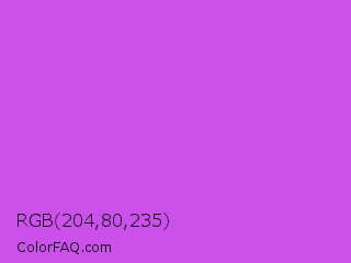 RGB 204,80,235 Color Image