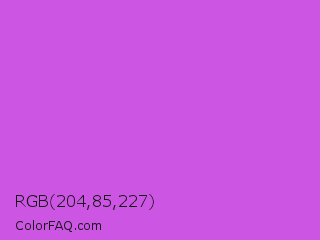RGB 204,85,227 Color Image