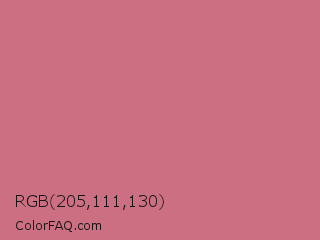 RGB 205,111,130 Color Image