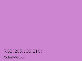 RGB 205,133,210 Color Image
