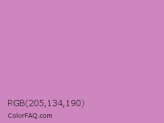 RGB 205,134,190 Color Image