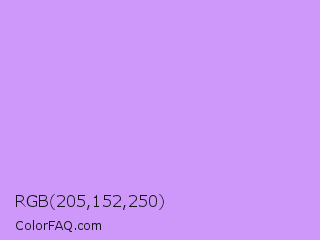 RGB 205,152,250 Color Image