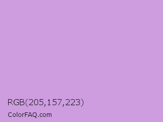 RGB 205,157,223 Color Image
