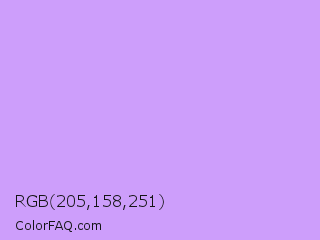 RGB 205,158,251 Color Image