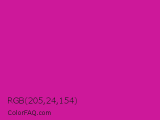 RGB 205,24,154 Color Image