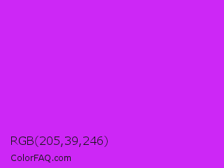 RGB 205,39,246 Color Image