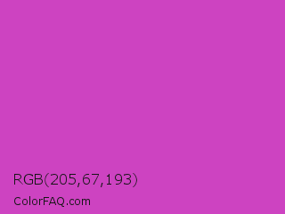 RGB 205,67,193 Color Image