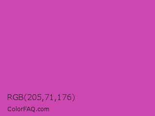 RGB 205,71,176 Color Image