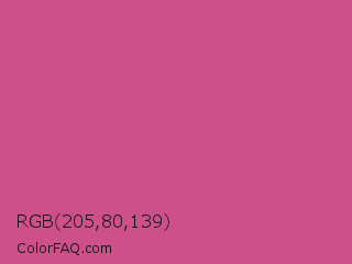 RGB 205,80,139 Color Image