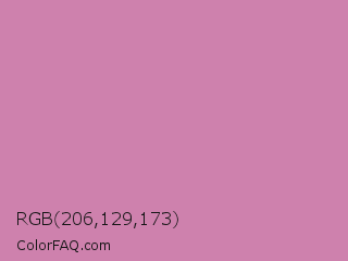 RGB 206,129,173 Color Image