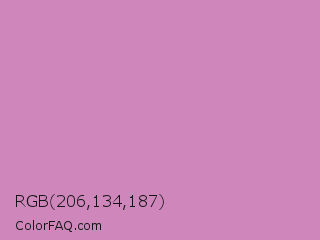 RGB 206,134,187 Color Image