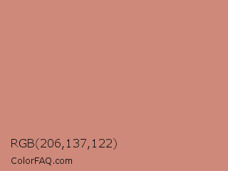 RGB 206,137,122 Color Image