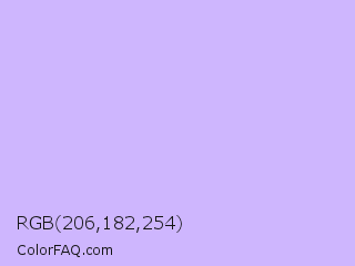 RGB 206,182,254 Color Image