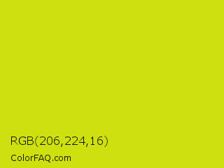 RGB 206,224,16 Color Image