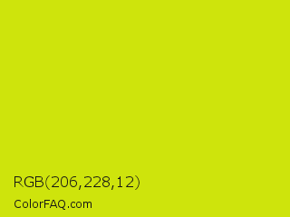 RGB 206,228,12 Color Image