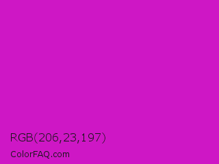 RGB 206,23,197 Color Image
