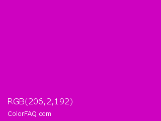 RGB 206,2,192 Color Image
