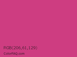 RGB 206,61,129 Color Image