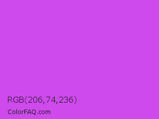RGB 206,74,236 Color Image