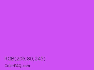 RGB 206,80,245 Color Image