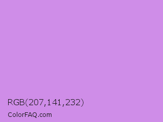 RGB 207,141,232 Color Image