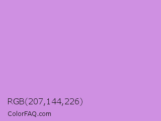 RGB 207,144,226 Color Image