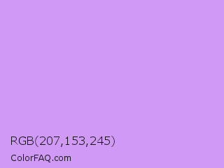 RGB 207,153,245 Color Image