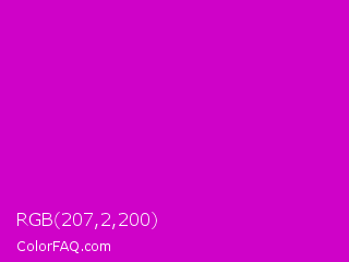 RGB 207,2,200 Color Image