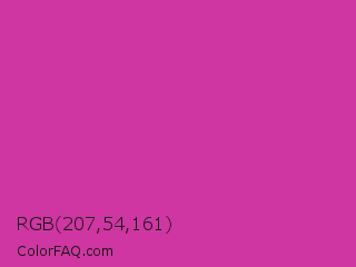 RGB 207,54,161 Color Image