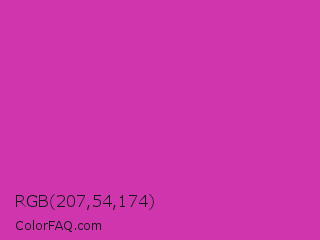 RGB 207,54,174 Color Image