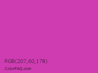 RGB 207,60,178 Color Image