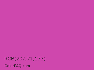 RGB 207,71,173 Color Image
