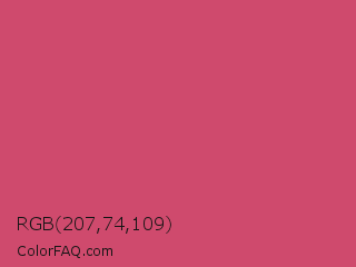 RGB 207,74,109 Color Image