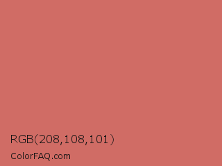 RGB 208,108,101 Color Image