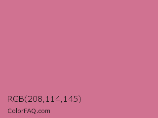 RGB 208,114,145 Color Image
