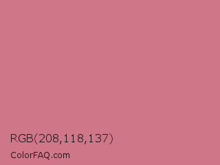 RGB 208,118,137 Color Image