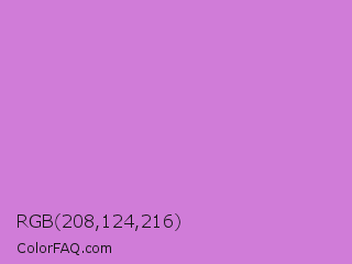 RGB 208,124,216 Color Image