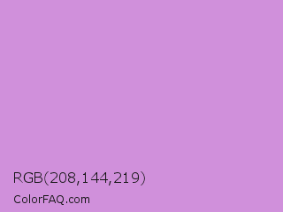 RGB 208,144,219 Color Image