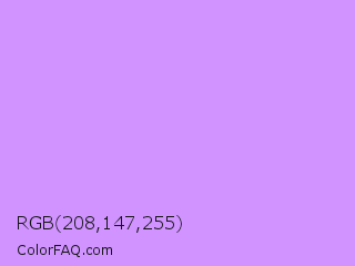 RGB 208,147,255 Color Image