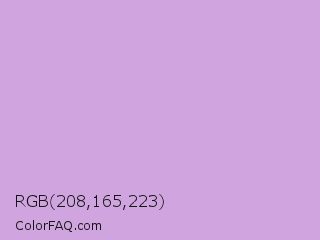 RGB 208,165,223 Color Image