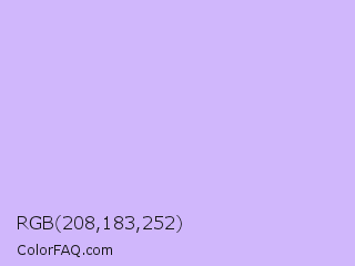 RGB 208,183,252 Color Image