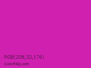 RGB 208,32,176 Color Image