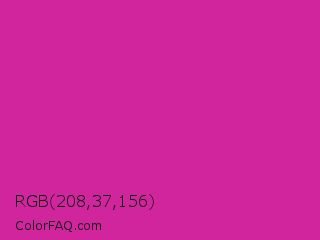 RGB 208,37,156 Color Image
