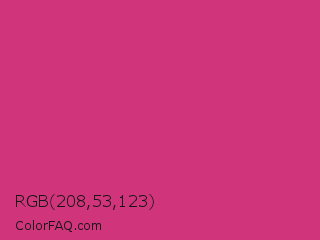 RGB 208,53,123 Color Image