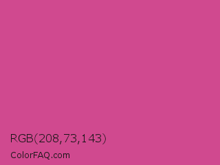 RGB 208,73,143 Color Image