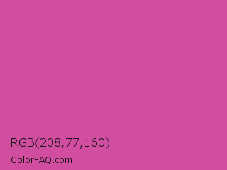 RGB 208,77,160 Color Image