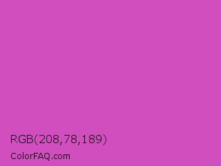 RGB 208,78,189 Color Image