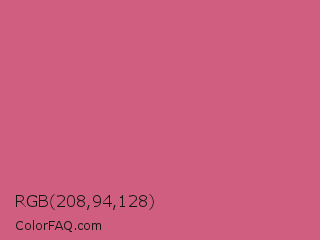 RGB 208,94,128 Color Image